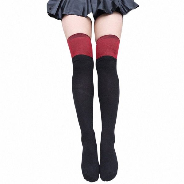 2020 Fi 3 Streifen JK Schuluniform über Knie hohe enge Socken Veet Lolita Strumpf Fußball Socken Anime Schuluniform T1zE #