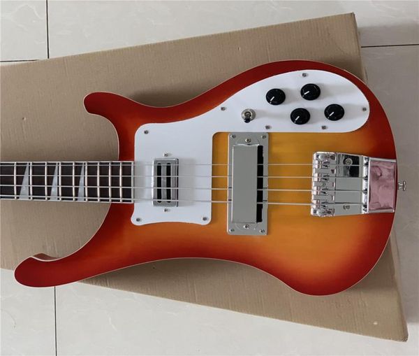 China OEM Factory Rickenback 4003 Cherryburst E-Bass mit doppeltem Ausgang9363854