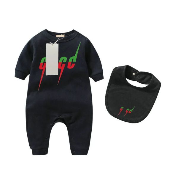 Macacões G Designer Roupas de Bebê Romper 100% Algodão Infantil Menino Menina Carta Traje Macacões Macacão Crianças Bodysuit para Bebês Outfit Dr Dh82U