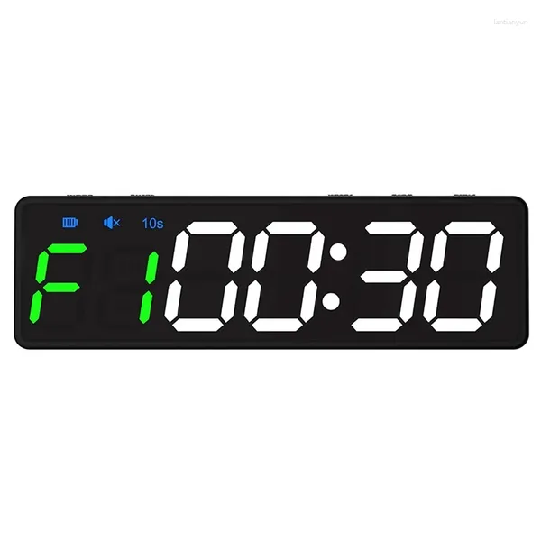 Настольные часы Тренажерный зал Таймер обратного отсчета/вверх Секундомер USB перезаряжаемый Портативный для тренировок Домашний гараж Фитнес