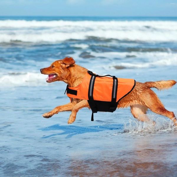 Cão vestuário colete filhote de cachorro preservador flutuação maiô para nadar piscina praia barco