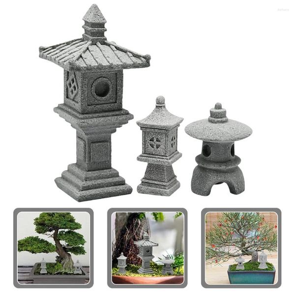 Gartendekorationen, japanische Turm-Licht-Dekoration, dekorieren Sie Mini-Pagoden-Statuen, Stein-Desktop-Ornamente, Verzierungen