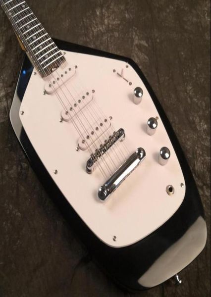 60'lar 12 Dizeler Vox Gözyaşı Fantom XII Siyah Katı Gövde Elektrikli Gitar 3 Tek Bobin Pikapları Vintage Tuner Beyaz Pickguard1182931