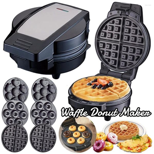 Moldes de cozimento Máquina de waffle elétrica portátil café da manhã donut molde biscoito não-pegajoso eggette fazendo máquina cozinha cozinhar ferramentas