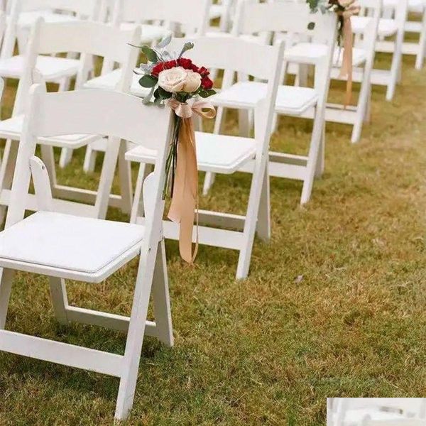 Mobili commerciali Event leggero giardino di alta qualità sedie bianche in plastica in resina sedia pieghevole esterna consegna a goccia dhupo