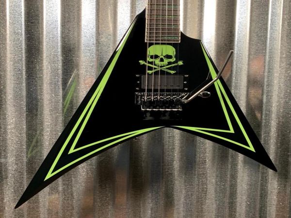 LTD 600 GREENY Alexi Laiho Green Sawtooth Flying V Chitarra elettrica smerlata Tastiera 2024 Floyd Rose Tremolo Bridge Cina E8465117