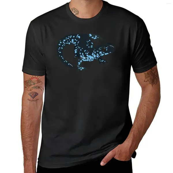 Canotte da uomo Salamandra pezzata blu - Ambystoma Laterale T-shirt Asciugatura rapida Abiti carini Magliette nere Camicia oversize da uomo