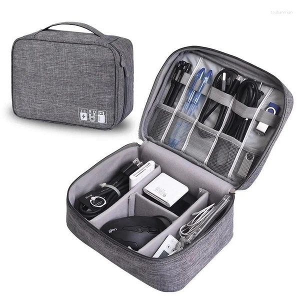 Sacos de armazenamento Cabo de dados de viagem de grande capacidade Bolsa digital eletrônica Multi-função Projetor de fone de ouvido de linha USB