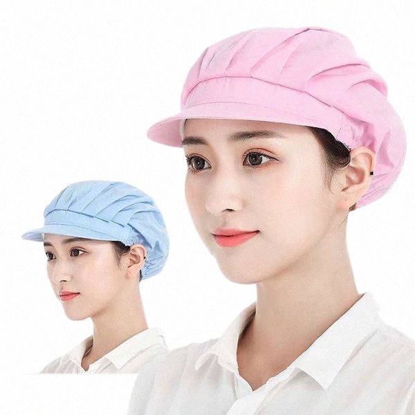 Antipolvere Cooking Cap Traspirante Hotel Cameriere Cap Nuovo Elastico Cucina Cappello Uomo Donna Chef Hat Operaio di fabbrica Uniforme J4yG #