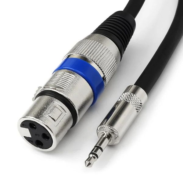 Nuovo cavo microfono audio da 3,5 mm da 3 pin da 3 pin da 3,5 mm 3,5 torni xlr cavo miscelatore maschio/femmina 3.5 turni- per cavo maschio/femmina XLR - per XLR -