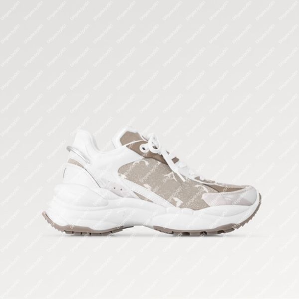 Explosion NUOVE scarpe da corsa da donna 1AC28E Run 55 Sneaker denim stagione forte suola in gomma geometrica futuristica futuristica comfort rimbalzo Occhielli con finiture traslucide chiave Beige