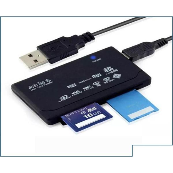 Считыватели карт памяти Micro Sd Usb 20 Card Reader All In One Tf Ms M2 Xd Cf With Data S Компьютерные аксессуары6623997 Drop Delivery Compu Otomv