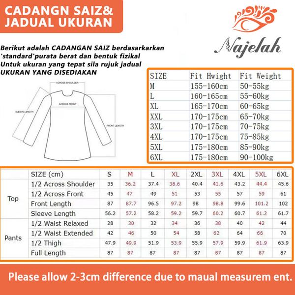 Burkini Muslim Swimwear Cobes para Mulheres Mulheres Islâmicas Modestas Ajustadas de Manga Longa de Manga Longa Hijab Bathing