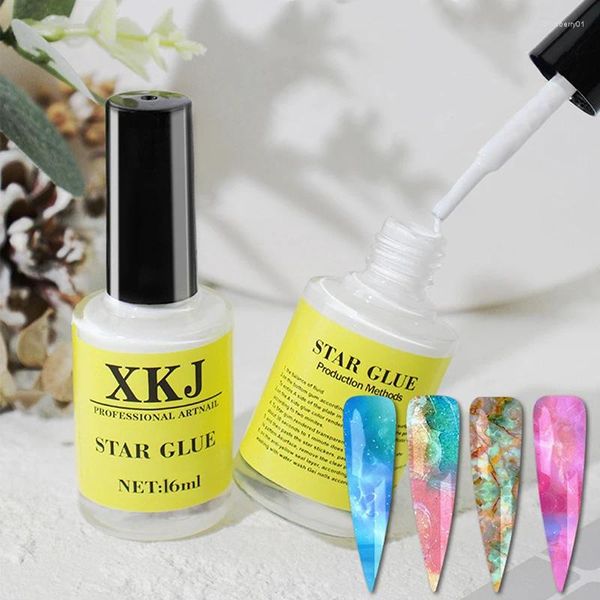 Nagelgel 16 ml Kleber für Transferfolien Tipps Sternenpapier Aufkleber Klebelack DIY Kunst Design Folie Maniküre Werkzeug