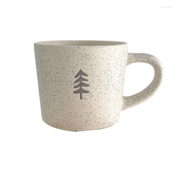 Tazze Tazza in ceramica Ins Style Design Piccolo motivo pino Tazza da caffè Farina d'avena Colazione Tè Bottiglia d'acqua