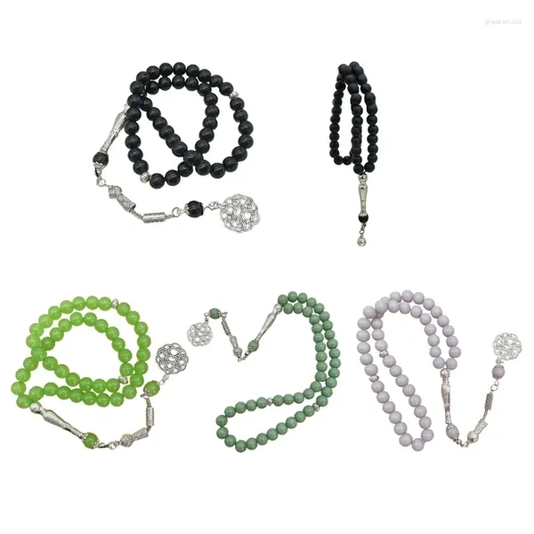 Strand Elegante 45 Contas Pulseira de Oração Para Meditação Religião Islâmica Eid Decor