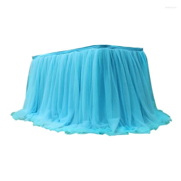 Saia de mesa tutu tule malha elástica toalha de mesa para festa de casamento decoração acessórios para casa