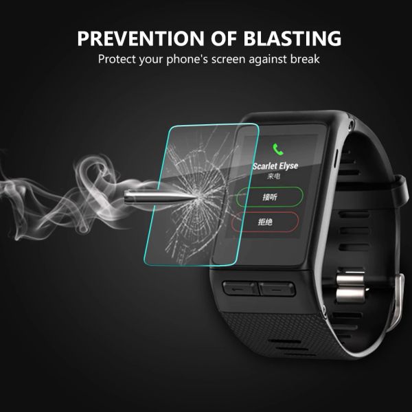 Полностью подходящая HD прозрачная смягченная стеклянная пленка для Garmin Vivoactive HR Smart Watch Screen Guard Easy в установке экрана
