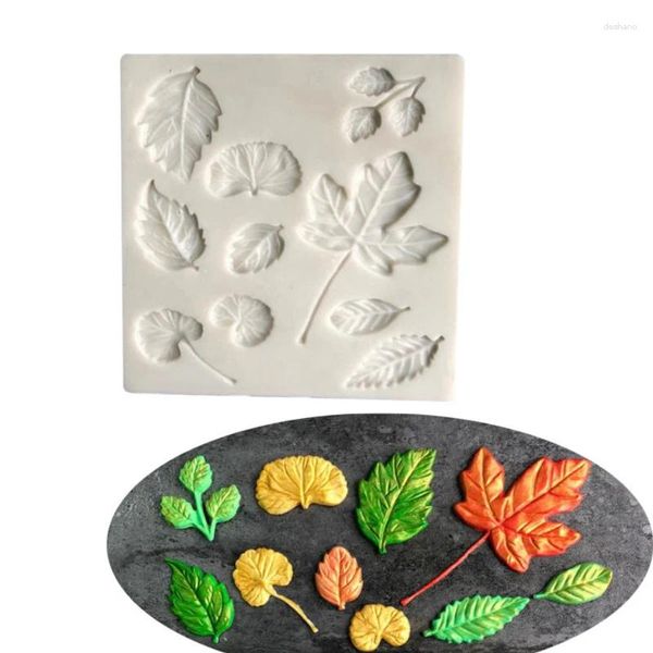 Stampi da forno Pioppo Acero Foglia di Ginkgo Stampo in silicone Stampo per fondente Strumenti per decorare torte Cioccolato Gumpaste Sugarcraft Gadget da cucina