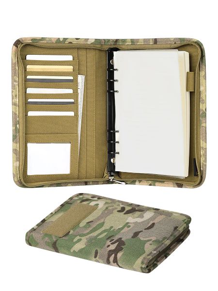 Tools Raccoglitore ad anelli Kosibate Outdoor Padfolio con 80 fogli di carta sfusa Memorandum A5 Notebook tattico resistente alle intemperie