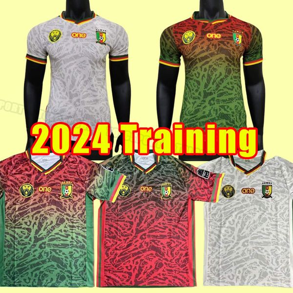 2024 2023 Kamerun Fußballtrikots CHOUPO-MOTING Anguissa ABOUBAKAR EKAMBI GANAGO BAHOKEN Nationalmannschaft Home Green Away 23 24 Fußballtrikot Traning Fans Spieler