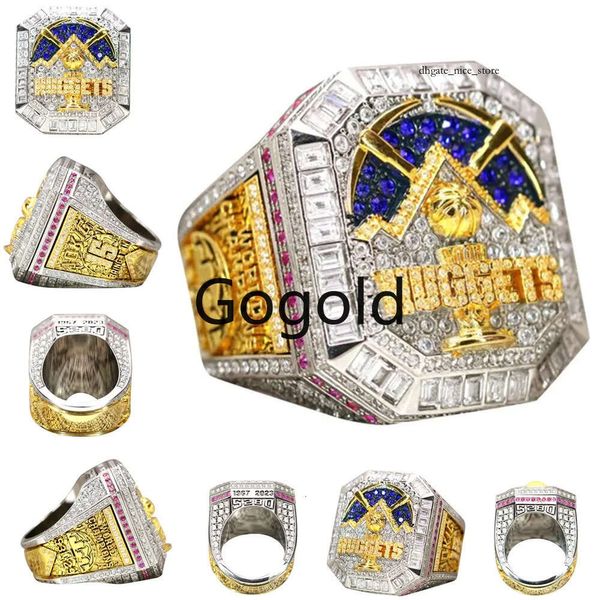 Designer 2023 Nuggets Championship Ring Luxury 14K Gold World Basketball Champions Anelli per uomo Donna Gioielli con diamanti 270