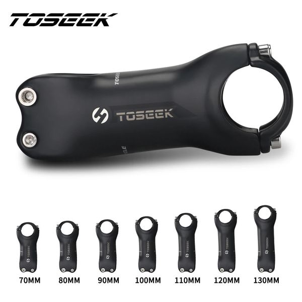 Toseek Karbon MTB Bisiklet STEM 617 Derece 318mm Gidon Güç Yükseltici Siyah Mutt Moutain Yol Bisiklet Çubuk Tutucu Bisiklet Parçaları 240325