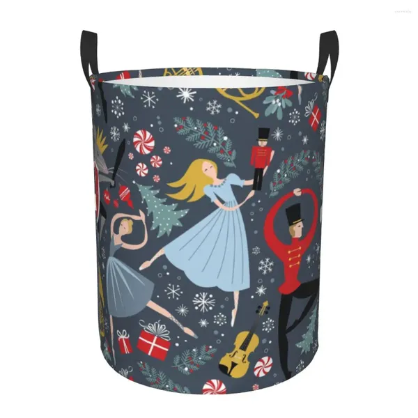 Мешки для стирки Щелкунчик, корзина для балерины, складная корзина для одежды для маленьких детей, сумка для хранения игрушек