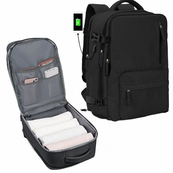 mochila para laptop feminina, mochila de lazer de viagem à prova d'água para homens, com compartimento para sapatos para mochila de computador de 15 polegadas N7G0 #