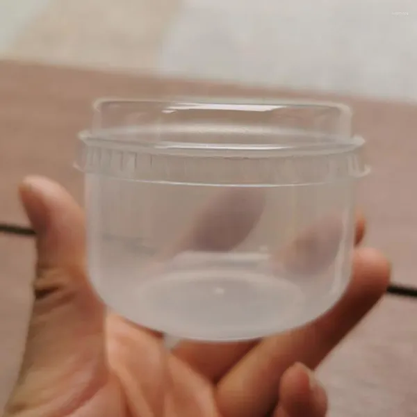 Одноразовые чашки, соломинки, 50 комплектов, прозрачная пластиковая чашка для пудинга, японский стакан с крышкой, устойчивый к высоким температурам