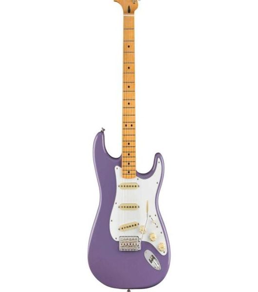 Custom Shop anni '70 JimiHendrix Purple ST Chitarra elettrica Manico in acero Dot Inlay Speciale piastra per manico incisa Ponte Tremolo 8411190