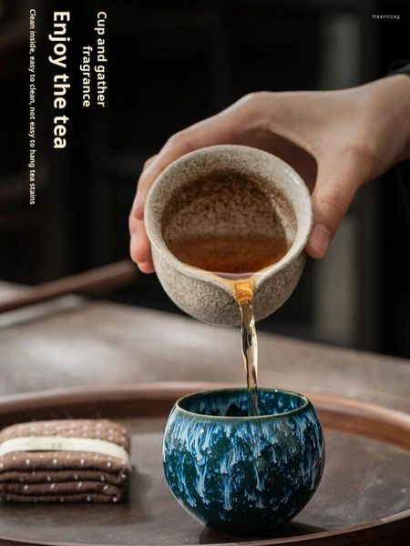 Наборы чайной посуды Персонализированная дегустационная чашка Глазурованный керамический набор Dragon Master Чайные чашки