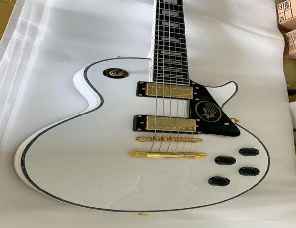 Yeni Özel Mağaza 1958 Alp Beyaz Abanoz Klavye FRETS Bağlayıcı Elektro Gitar Altın Donanım Çin Yapımı Elektro Gitar 9534121
