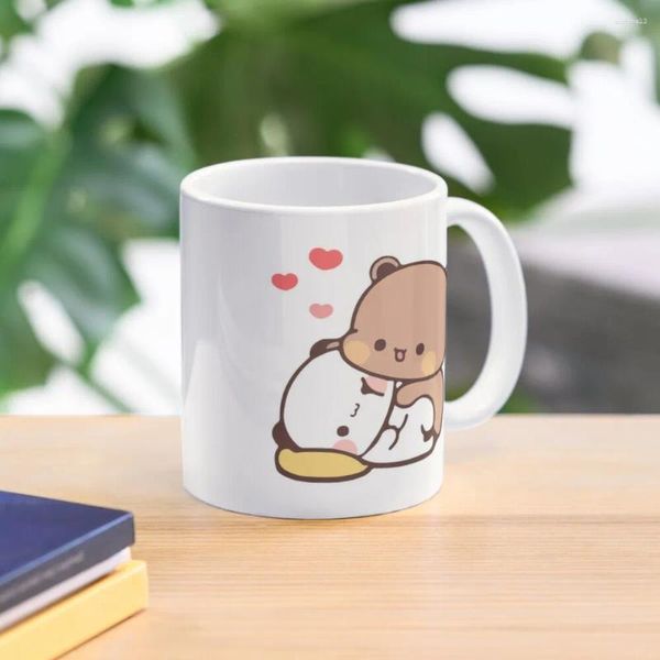 Tassen Panda Bear Hug Bubu Dudu Kaffeetasse Schöne Tee-Kaffee-Anime-Tassen-Sets