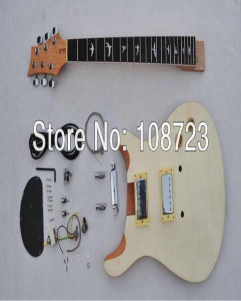 MPR01Diy Guitars Custom Unfinished Electric GuitarLuthier Builder Kit Flame Maple Top7927967
