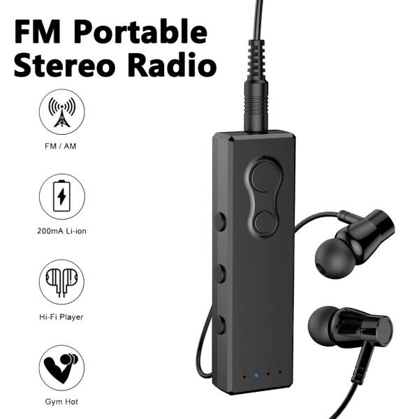 Radio FM Radio Radio Receiver Support TF Card BluetoothCompatible Радио -портативное радио встроенное микрофон дизайн задних зажима 200 мэх для автомобиля