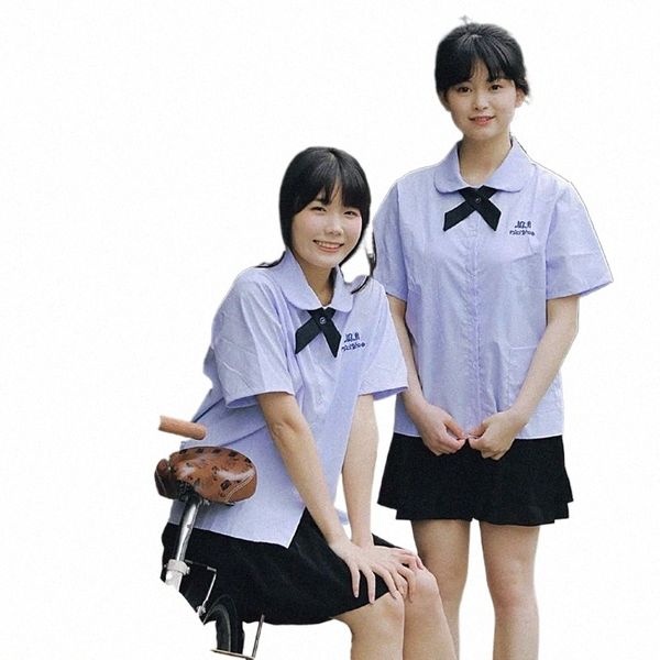 Tailandia Preppy Uniforme Cosplay Uniforme Jk Gonna Papillon Studente Costume Girocollo Camicia Ragazza Gonna a pieghe Abiti scolastici tailandesi G3TB #