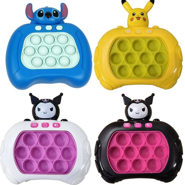 Atacado jogo de empurrar rápido pop up brinquedo fidget bolha eletrônico pop pro jogo luz antiestresse brinquedos para adultos crianças presente com caixa