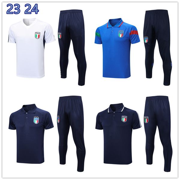 2023 2024 Italienische Sportbekleidung Camisetas de Kurzarm-Trainingsanzug 23 24 Italienisches Chandal-Futbol-Umfrage-Sweatshirt für Männer und Kinder