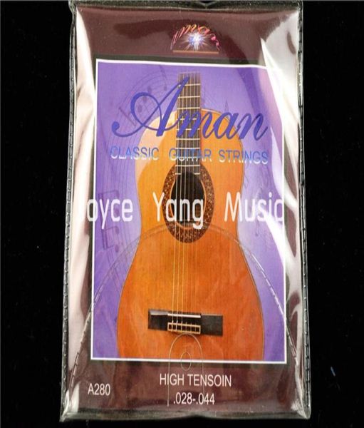 1 set di corde per chitarra classica in nylon trasparente Aman A280 1st6th 028044 Corde di tensione Hign Wholes1313821