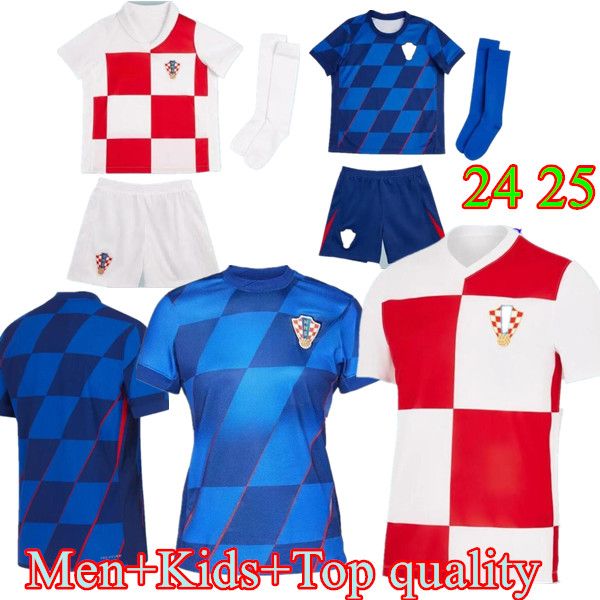 2024 Croacia MODRIC camisas de futebol seleção nacional MANDZUKIC PERISIC KALINIC 24 25 Croácia camisa de futebol KOVACIC Rakitic Kramaric homens crianças kit uniformes