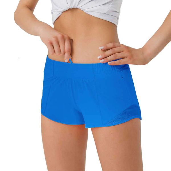 Damen-Sportshorts, lässig, Fiess Hotty Hot Pants für Damen und Mädchen, Workout, Fitnessstudio, Laufen, Sportbekleidung mit Reißverschlusstasche, schnell trocknendes Netzgewebe LU0809