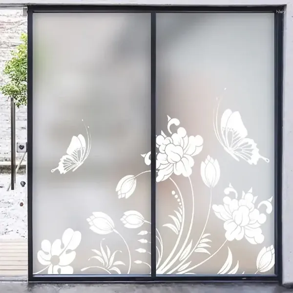 Adesivos de janela adesivo eletrostático livre filme de vidro fosco vendendo banheiro anti peeping adesivo opaco transparente