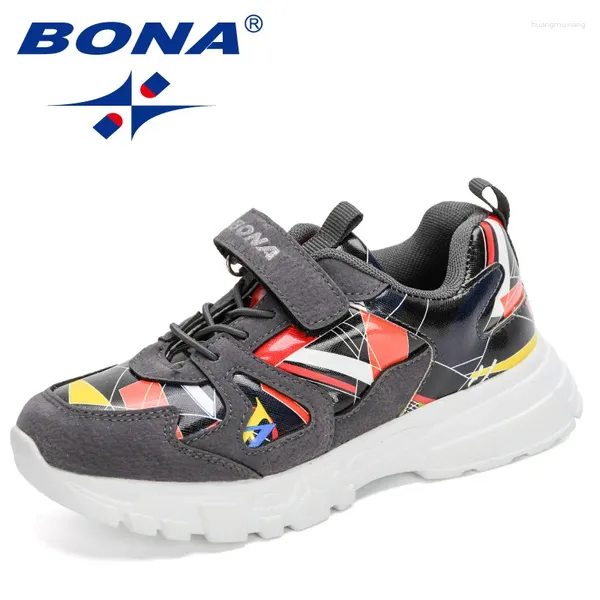 Casual Schuhe BONA 2024 Designer Trendy Turnschuhe Kinder Laufen Kinder Sport Mode Licht Walking Schuhe Jungen Mädchen