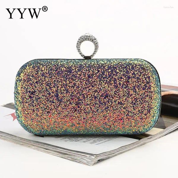 Omuz Çantaları Sequin Akşam Debriyaj Çantası Kadın Crossbody Party Bors Rebriyajlar Moda Mini Lady Düğün Glitter Çanta Cüzdanları