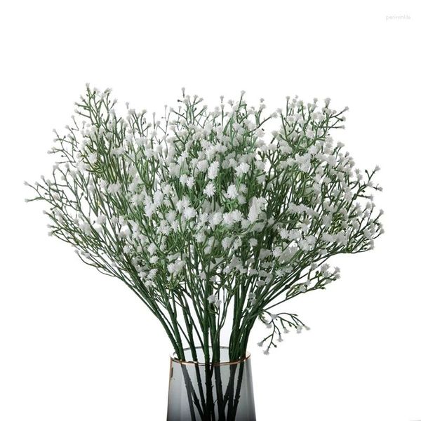 Flores decorativas mini céu cheio estrela casamento correspondência bordado bola imitação flor decoração para casa tri cor viola artificial gf1521