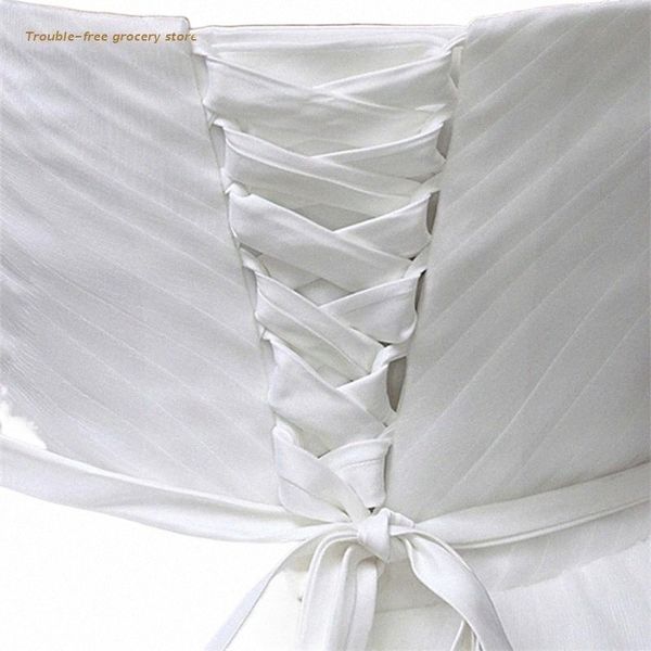 118 pollici Wedding Dr Zipper Sostituzione corsetto regolabile Kit posteriore Lace-Up Raso Ribb Cravatte per banchetto nuziale Abito da sera K8no #