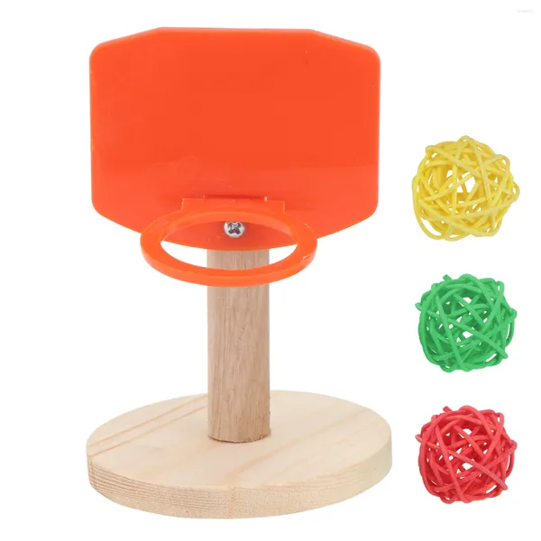 Andere Vogelversorgung Schießen Spielzeugspielzeug Haustier Basketball Stand Hoop Papageienzubehör Glocken kauen Plastik