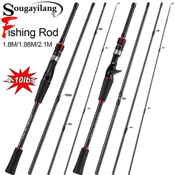 ARSE SOUGAYILANG BENTE DI FISSA 1,8 ~ 2,1M Asta di filatura in fibra di carbonio ultraleggera e canna da fusione Max Drag 10 kg per pesca di luci da carpa di bassi