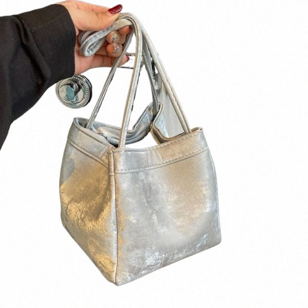 Borsa a secchiello con fibbia magnetica PU di lusso leggero Borsa a tracolla semplice Fiable da donna di vendita calda 2024 Bolsas Femininas b8NY #